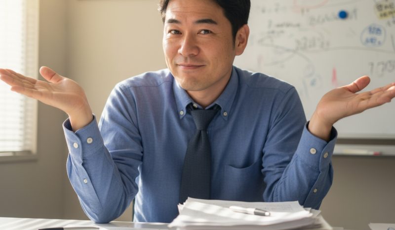 ネクタイをした男性